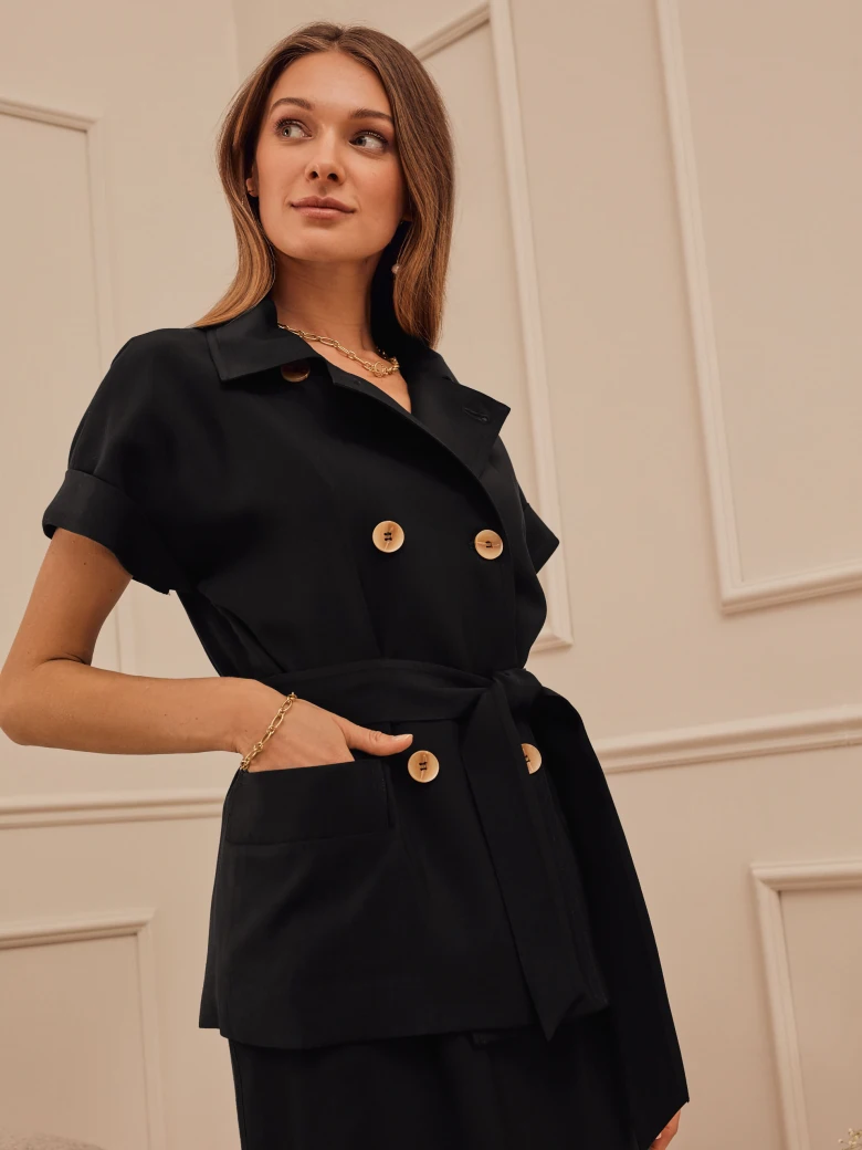 BLACK JACKET WITH BINDING