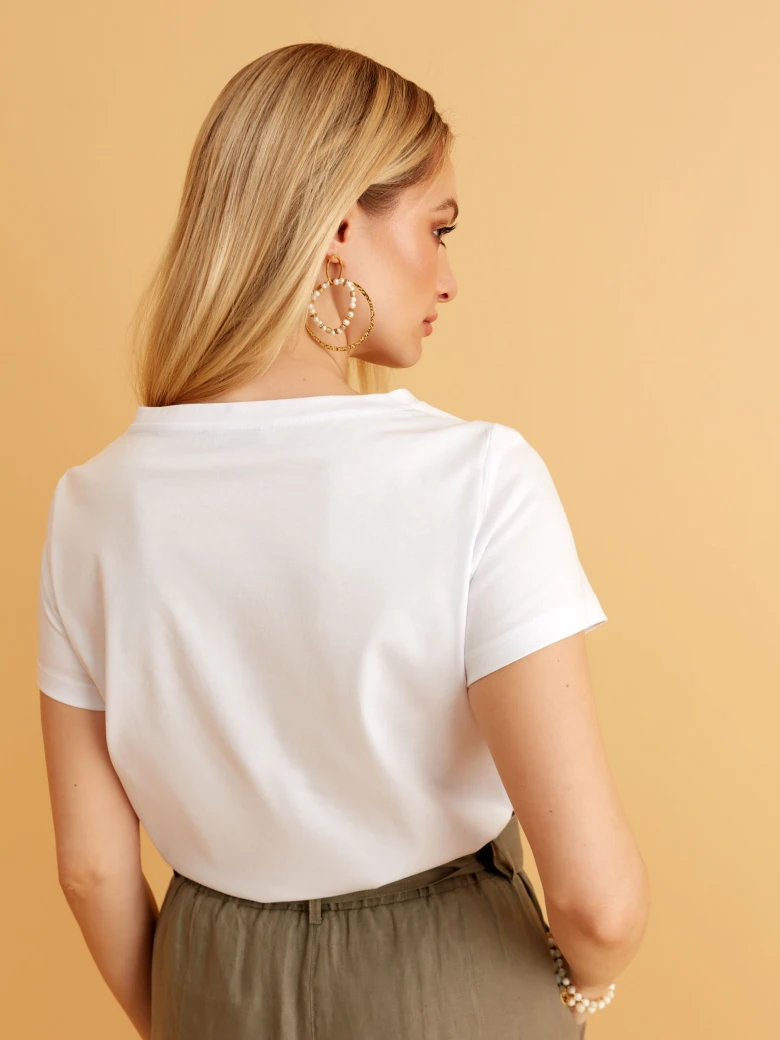 COTTON BLOUSE WITH SHORT SLEEVES