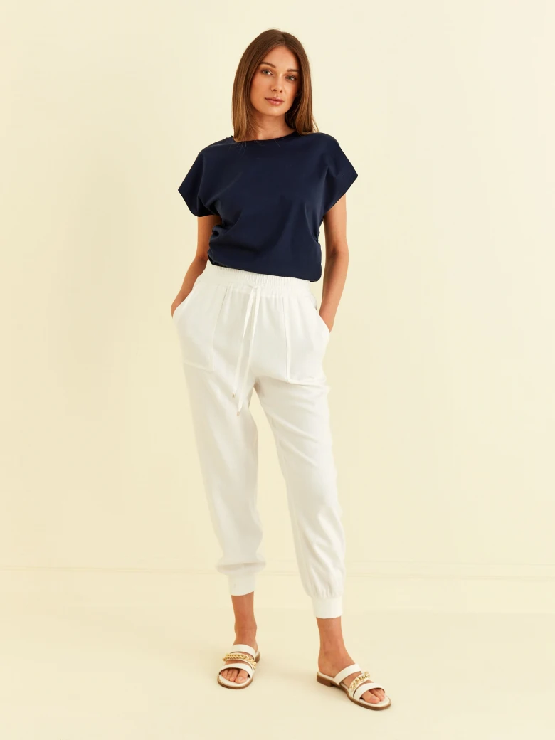 NAVY T-SHIRT WITH SHORT SLEEVES