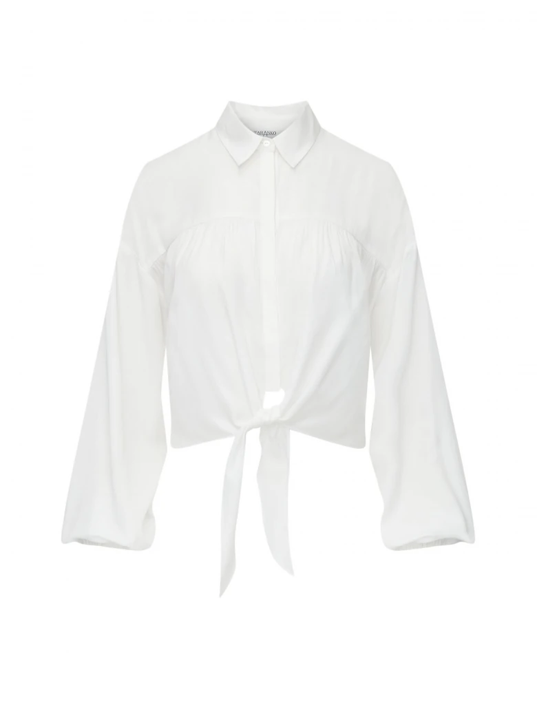WHITE BLOUSE WITH BINDING