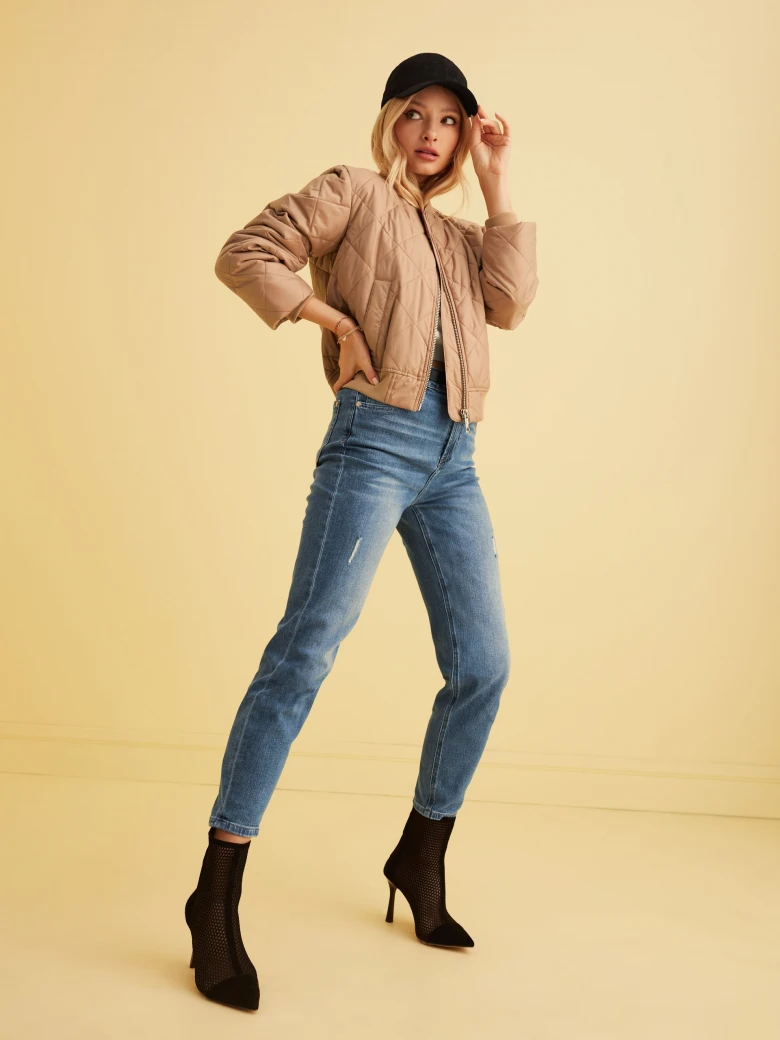 CARAMEL BOMBER JACKET