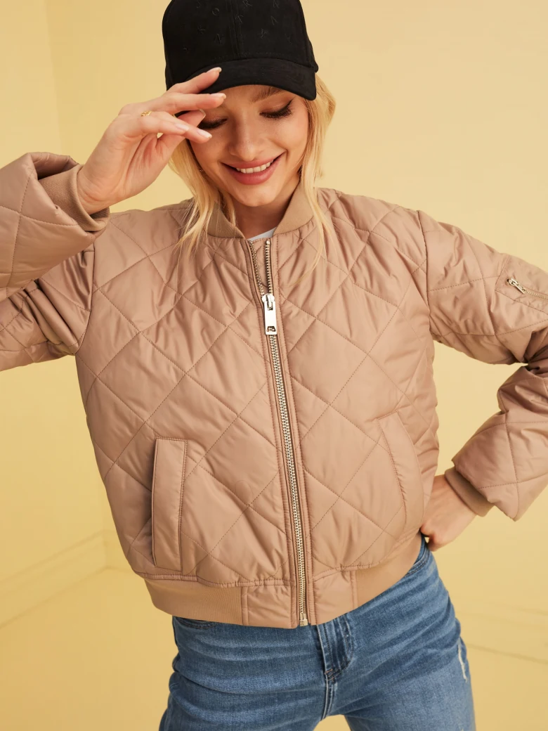 CARAMEL BOMBER JACKET
