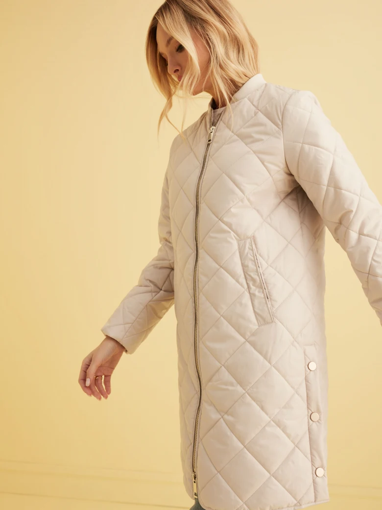 BEIGE QUILTED COAT