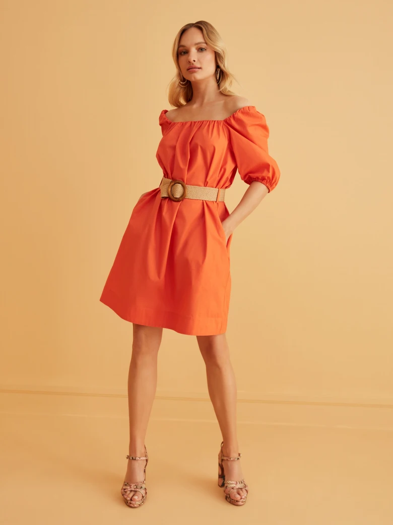 ORANGE COTTON DRESS