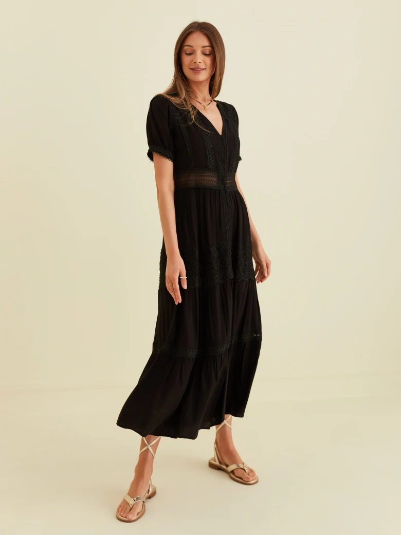 DRESS WITH OPENWORK DETAILS