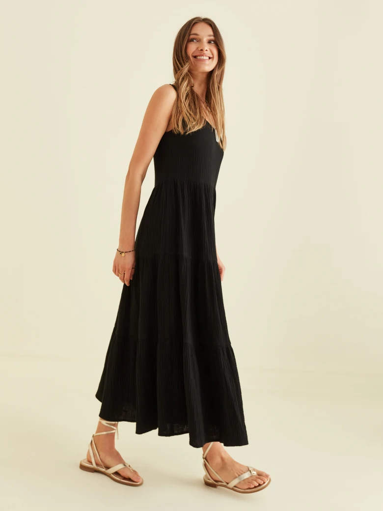 MAXI DRESS WITH OPENWORK DETAIL