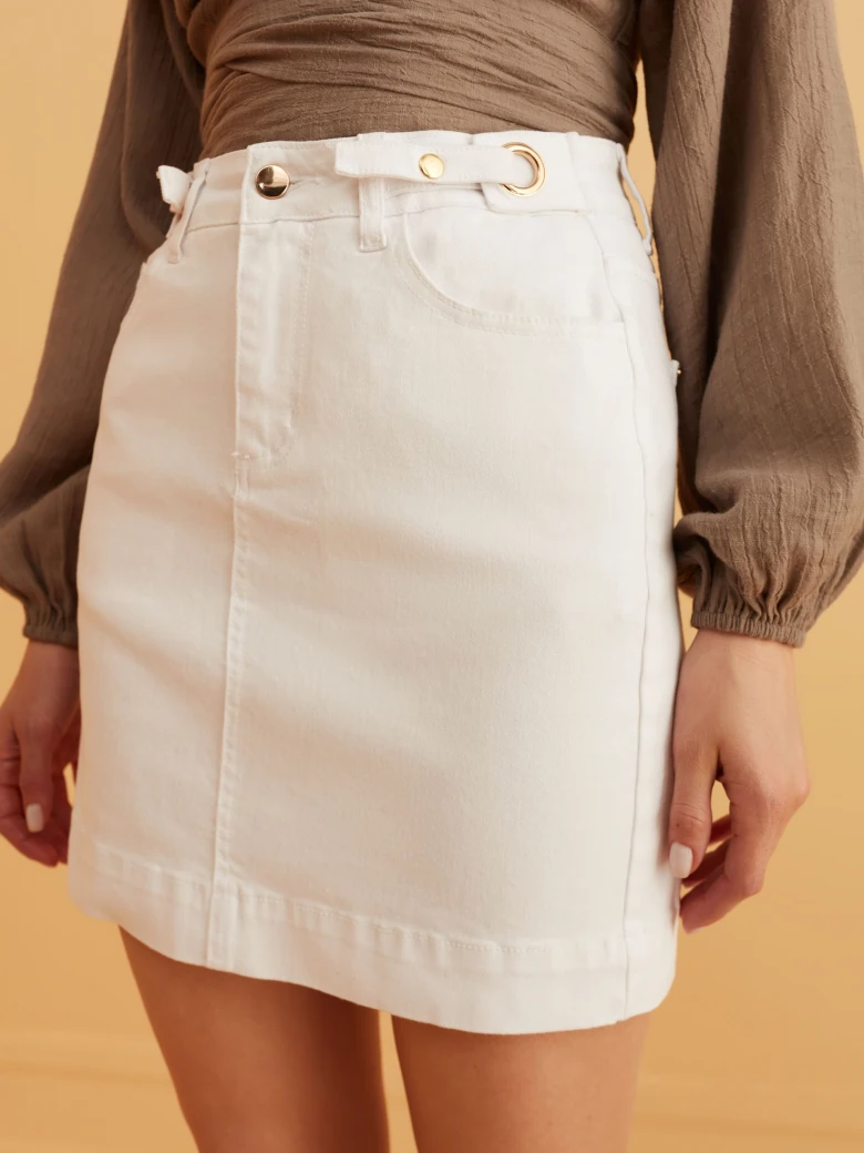 WHITE MINI SKIRT