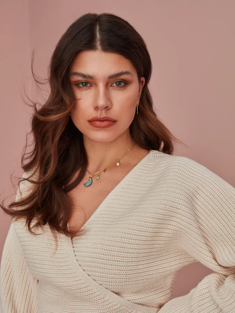 BEIGE WRAP CARDIGAN