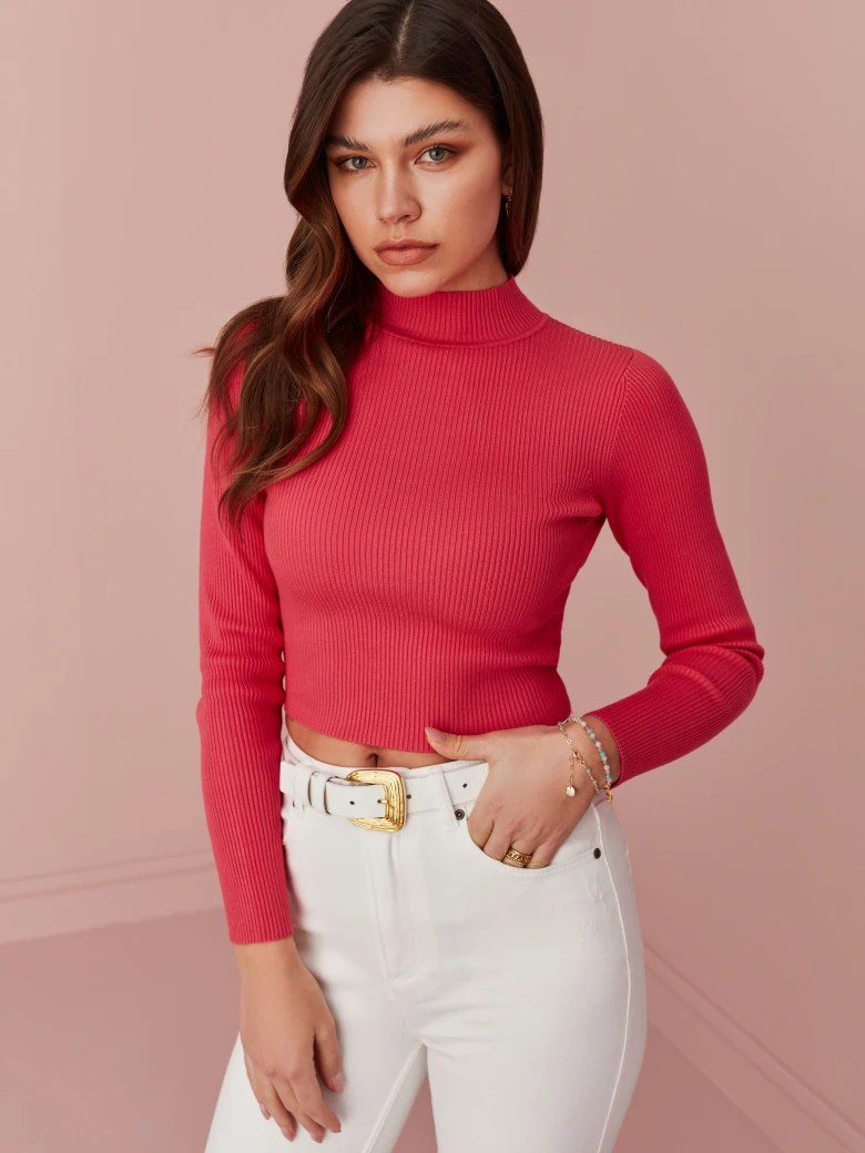 BACKLESS SWEATER WITH BACK TIE