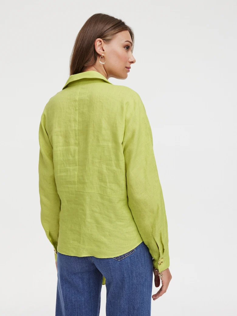 Linen shirt in pistachio color