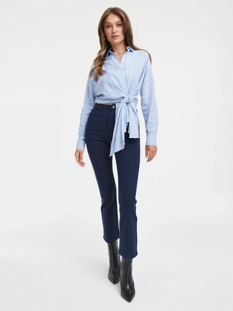 Navy blue high-waisted bells