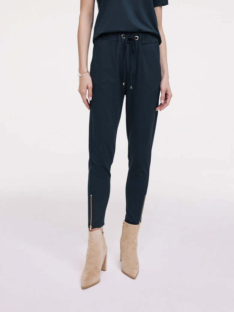 Navy blue high-waisted pants