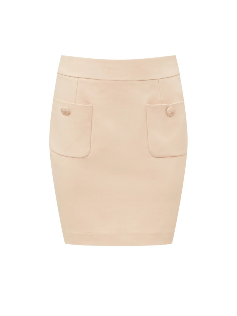 Beige high-waisted skirt