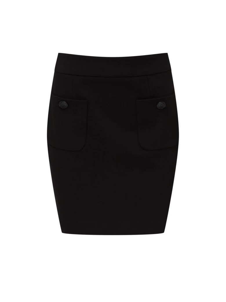 Black high-waisted skirt