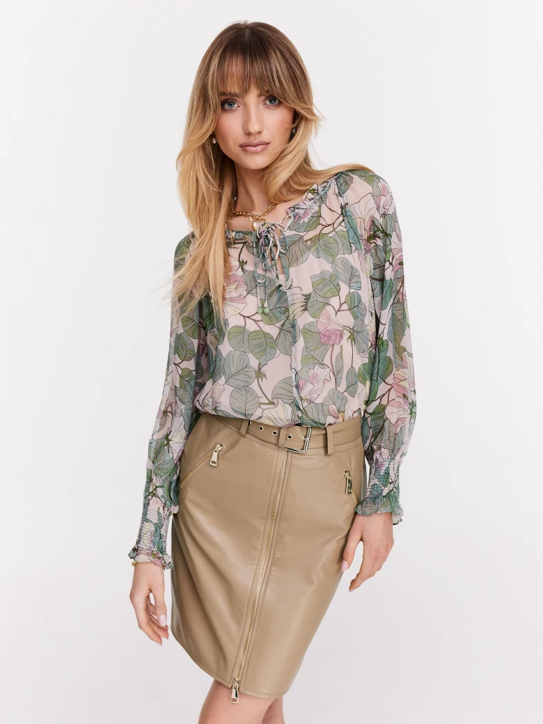 Light transparent floral shirt