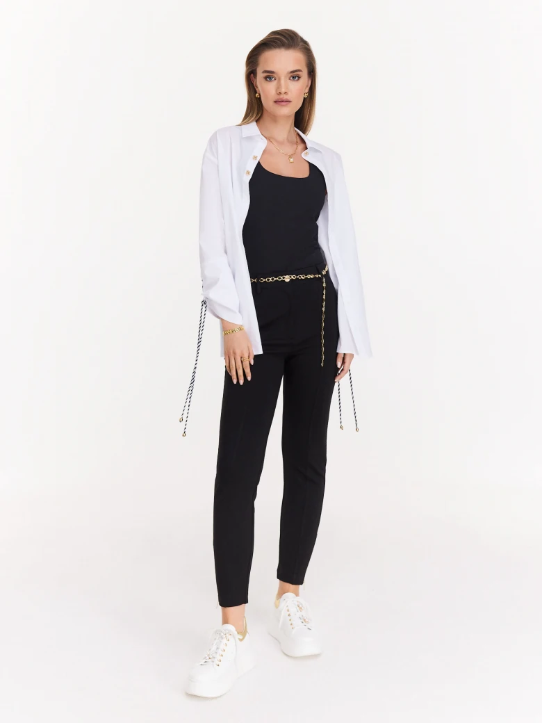 Loose white cotton shirt