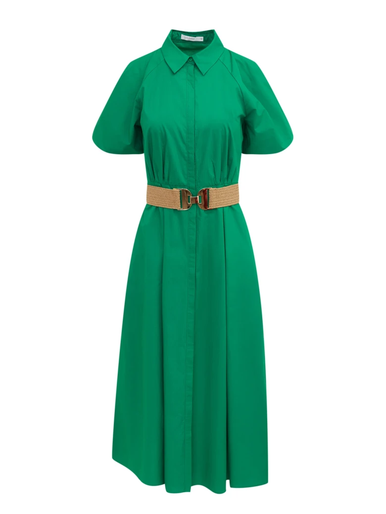Green dress with flared bottom