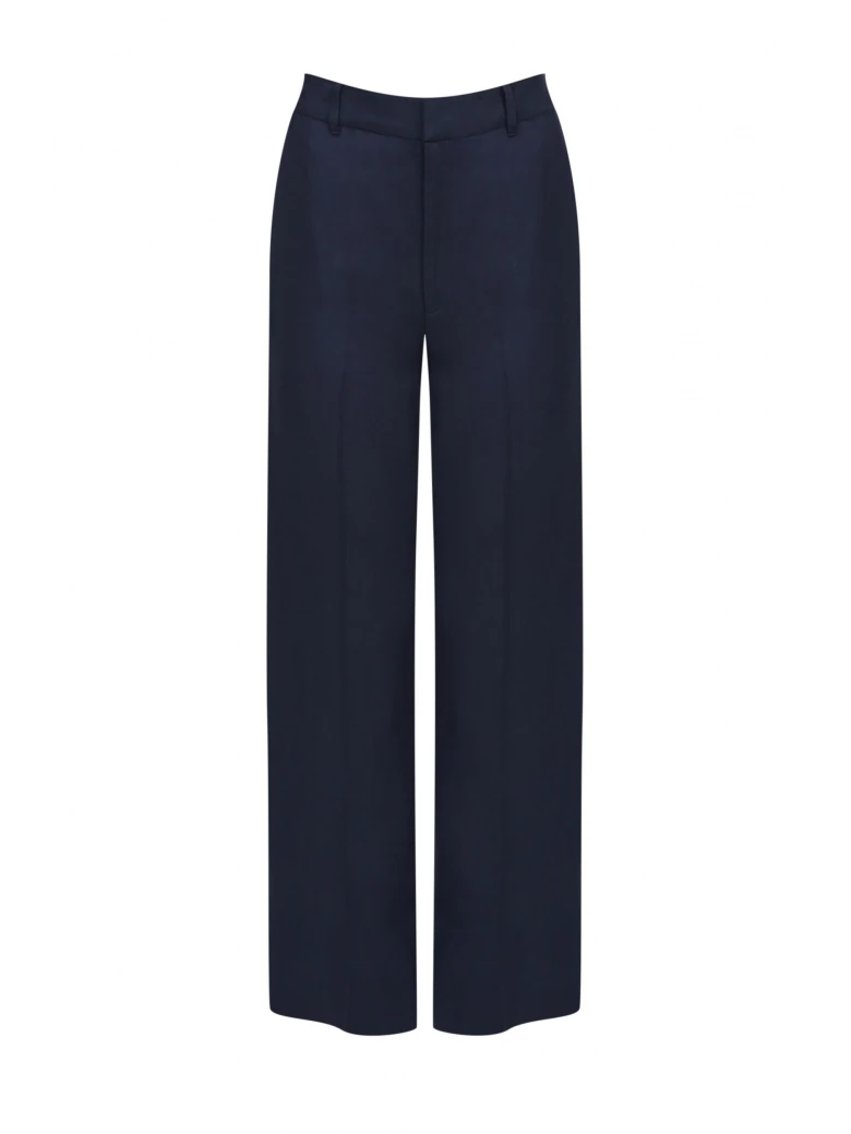 Navy blue pants with wide legs