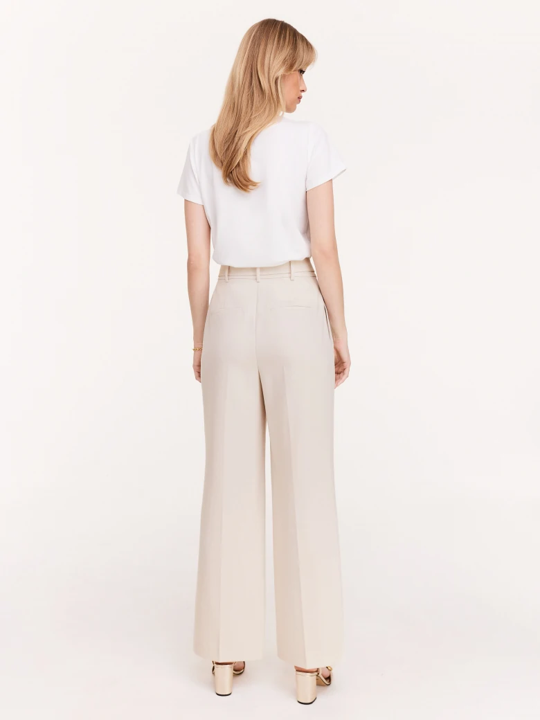 Loose beige viscose pants