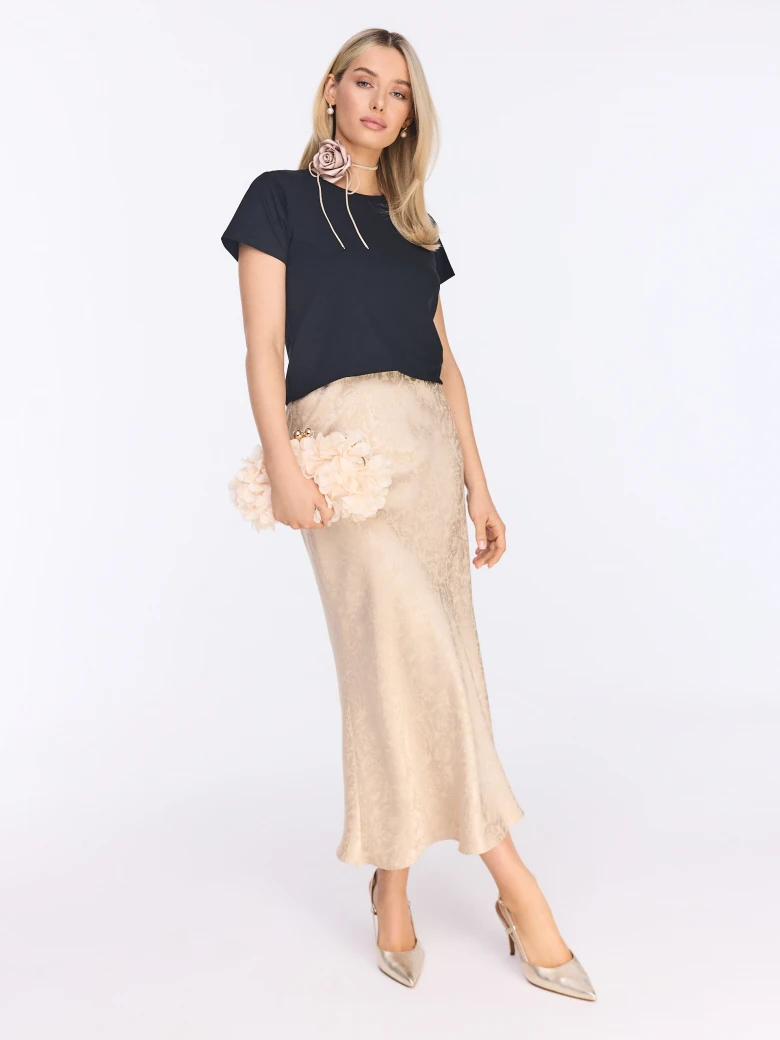 Black short sleeve blouse