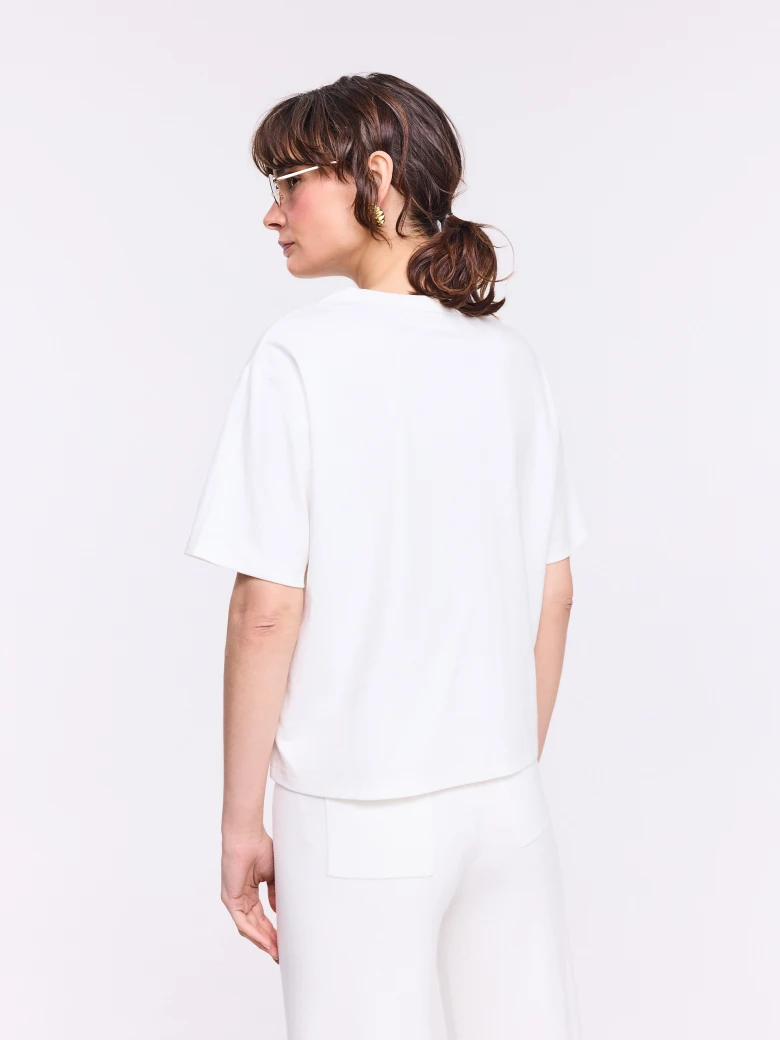 Bawełniany T-shirt w białym kolorze