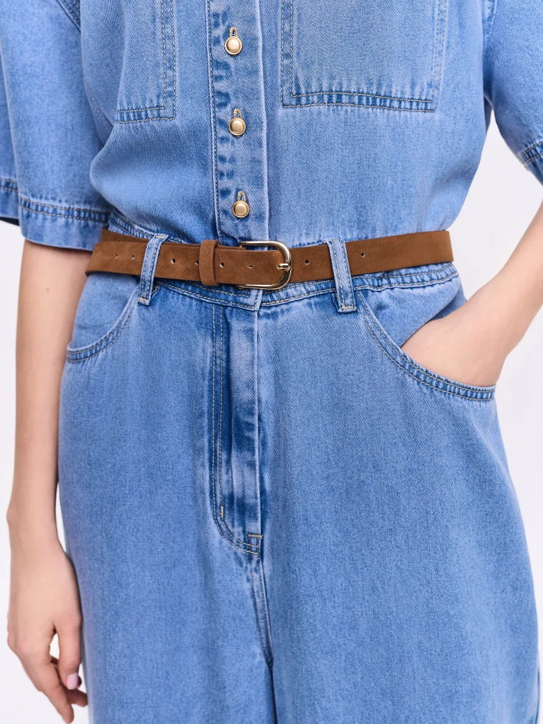 Jasnoniebieski kombinezon z denimu