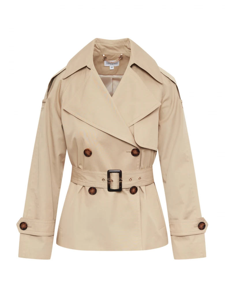 Beige jacket à la short trench coat