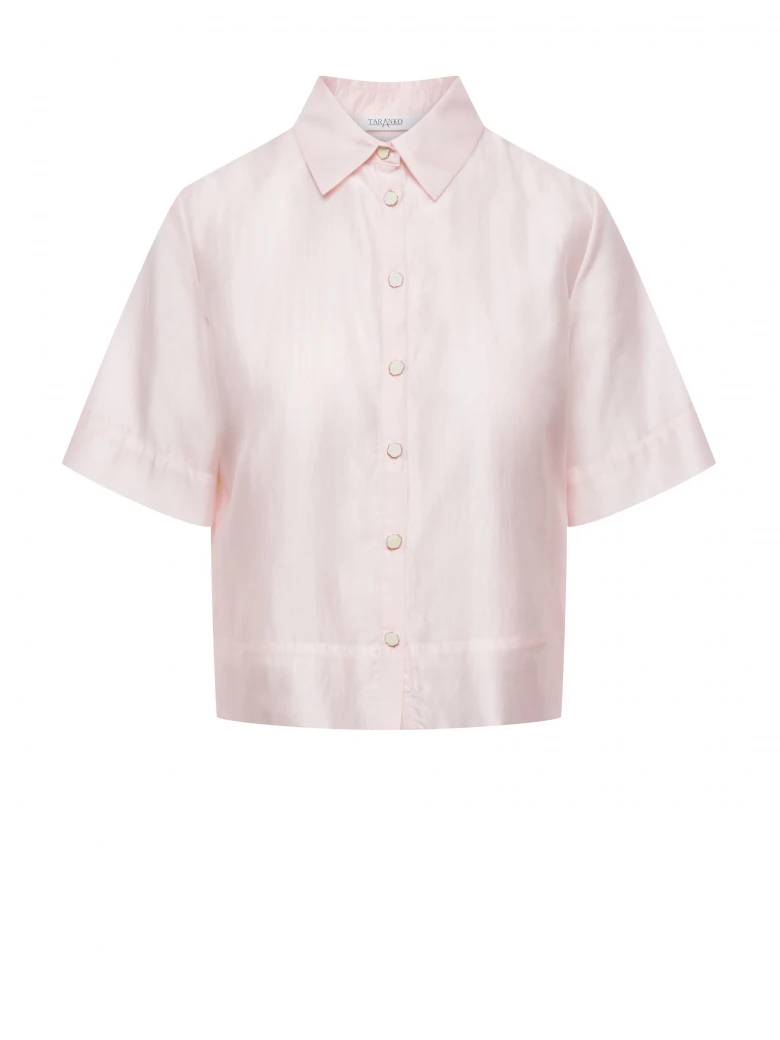 Cream short-sleeved shirt
