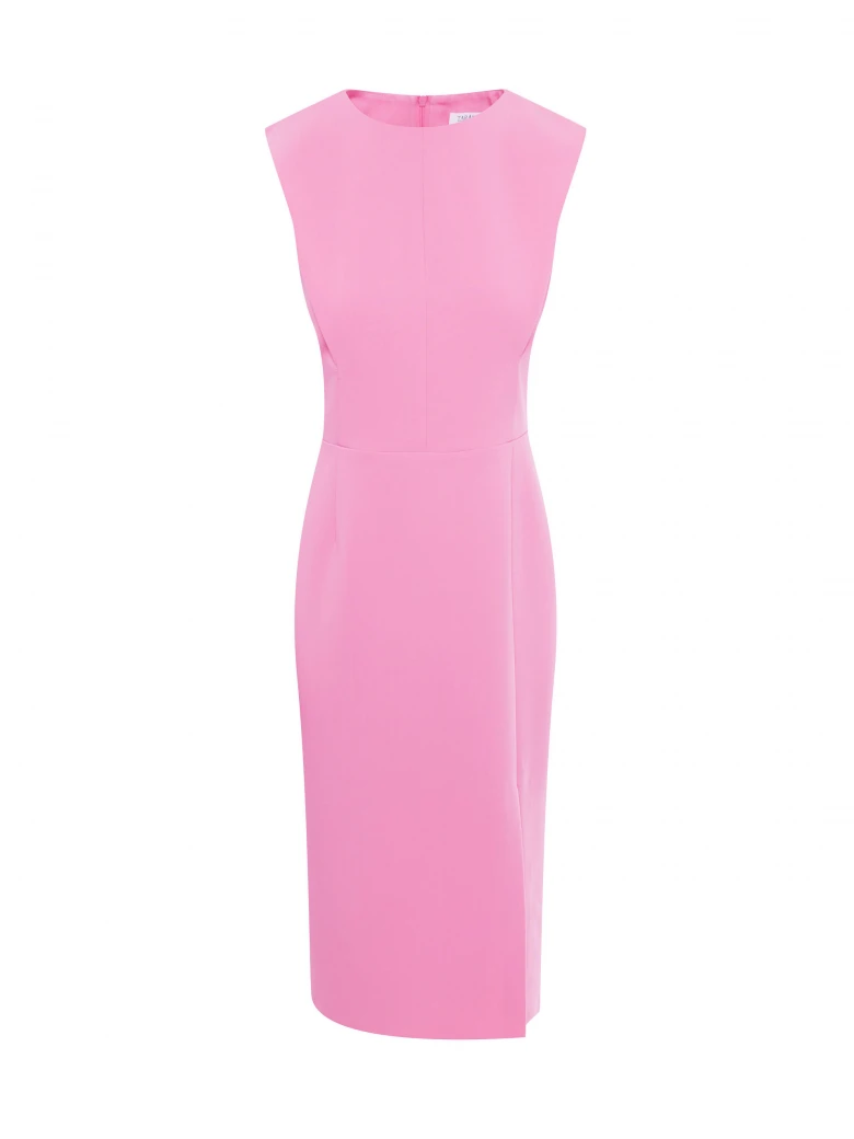 Pink sleeveless midi dress