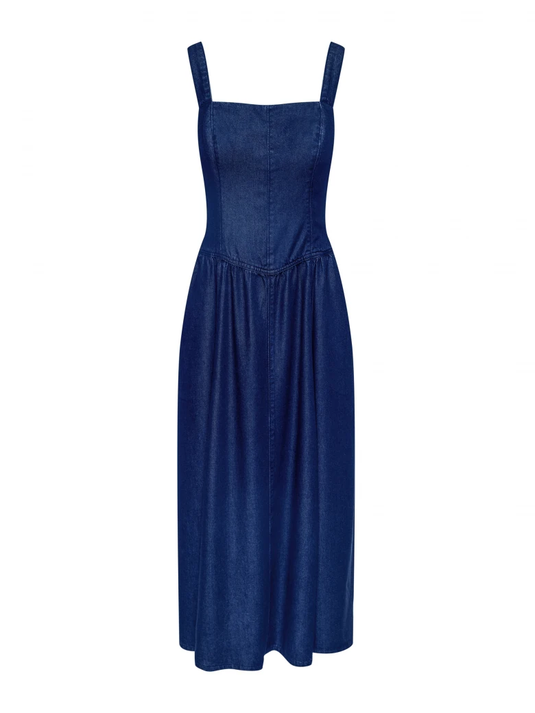 Denim midi dress