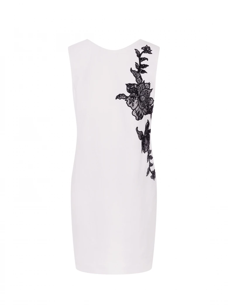 A short white dress with a touch of linen