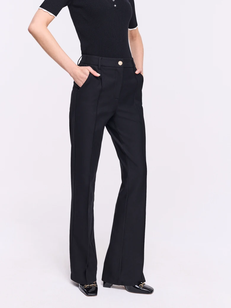 Elegant black pants with straight legs