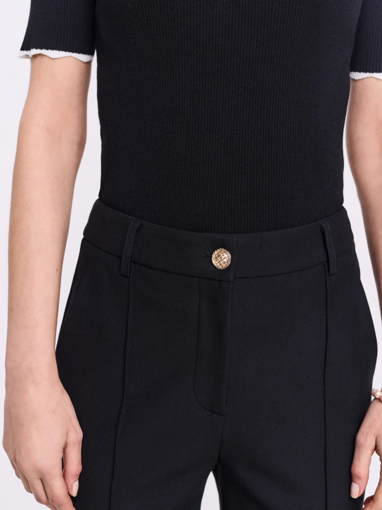 Elegant black pants with straight legs