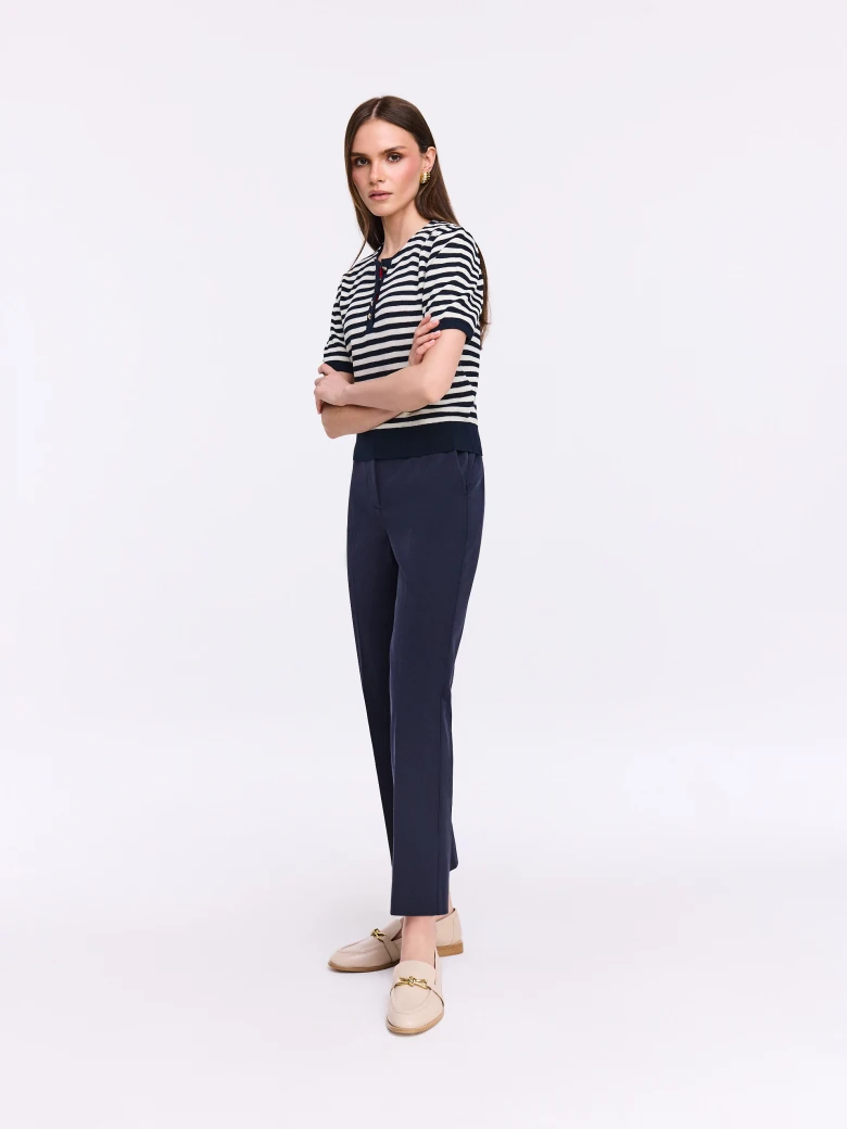 Navy blue cigarette pants