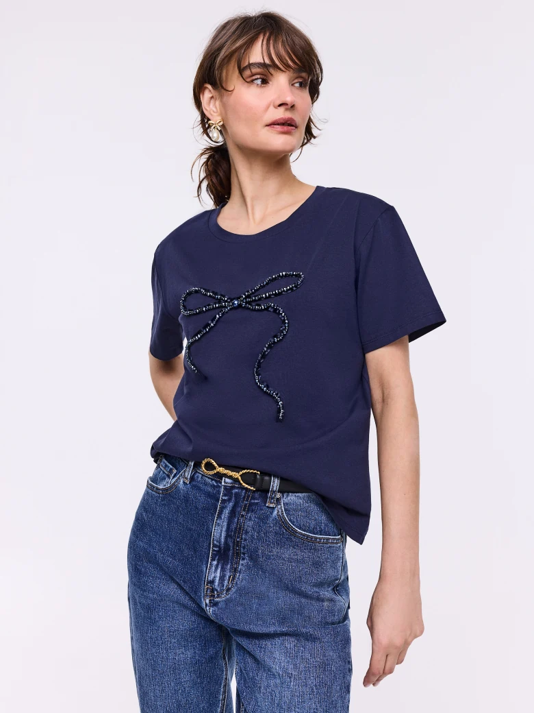 Navy blue mom jeans