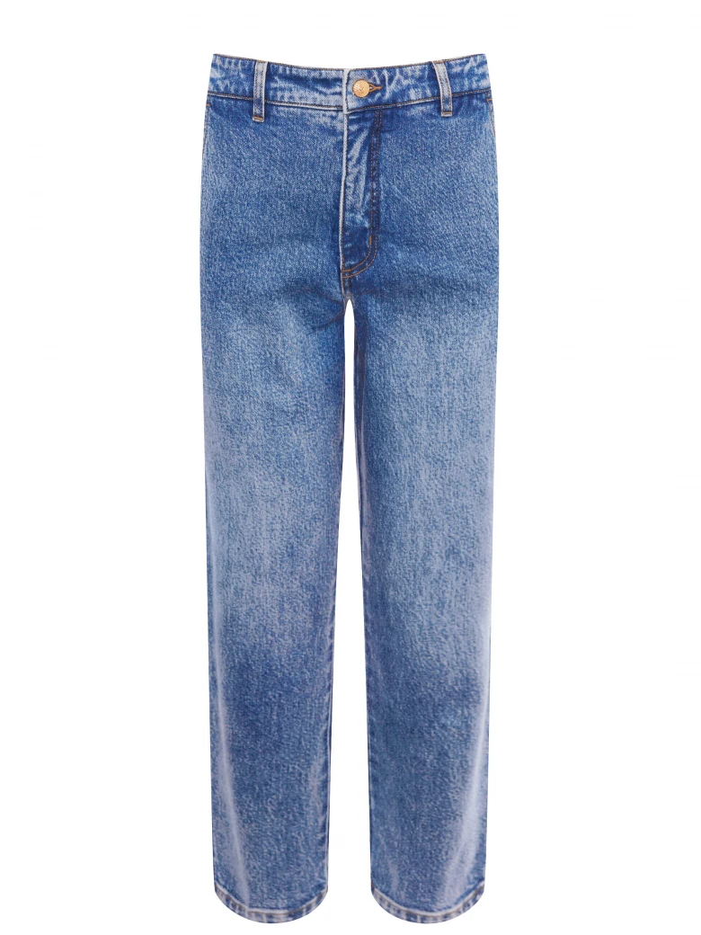 Blue distressed jeans