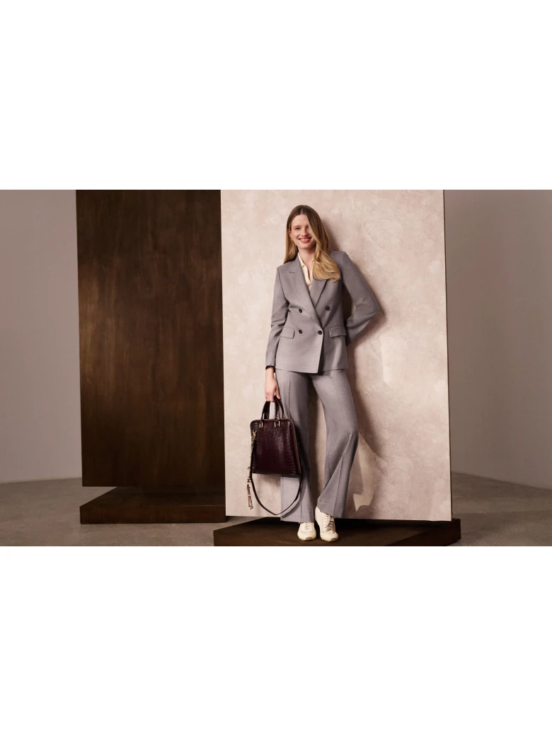Taupe wide-leg pants