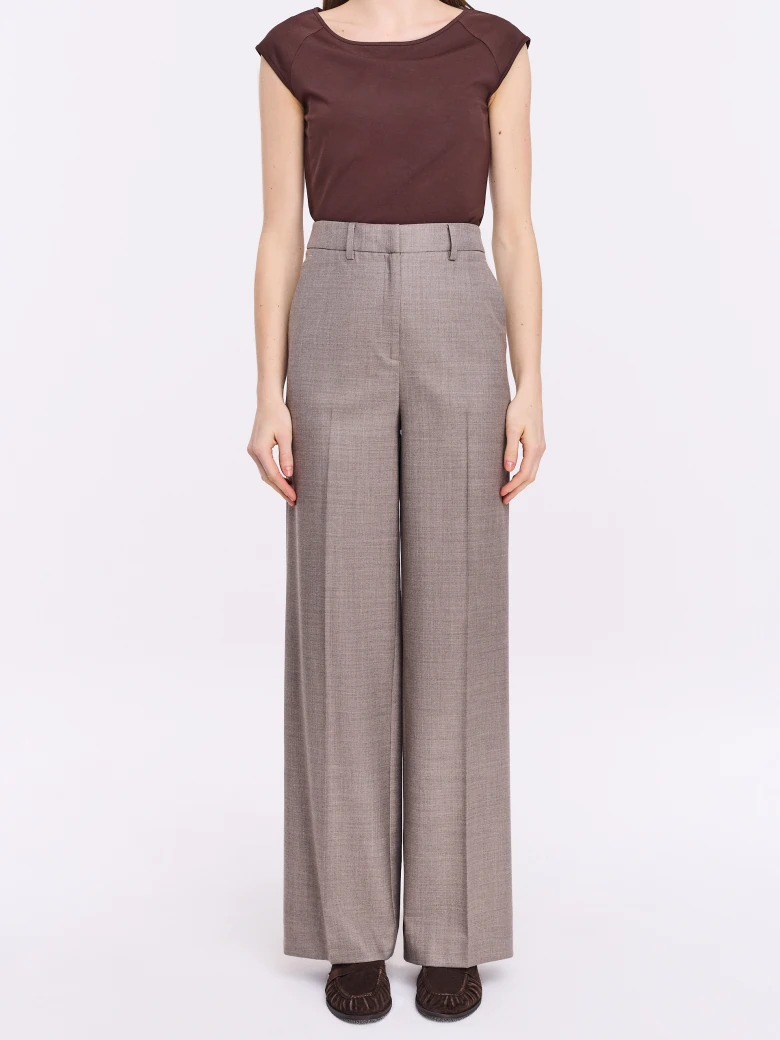 Taupe wide-leg pants