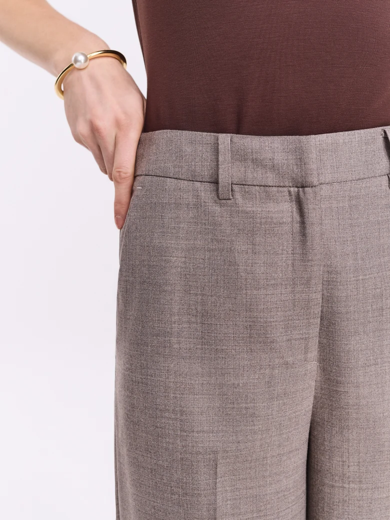 Taupe wide-leg pants