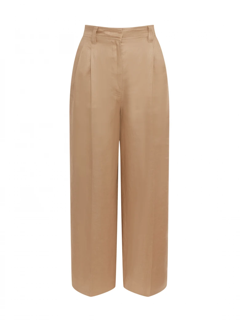 Beige linen pants