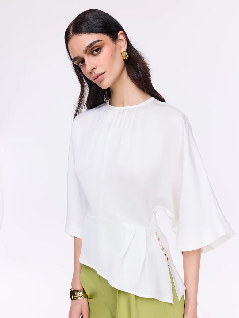Light cream satin blouse