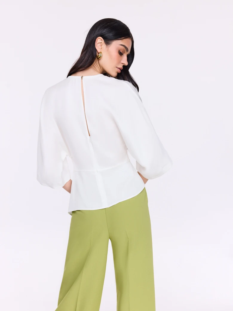 Light cream satin blouse