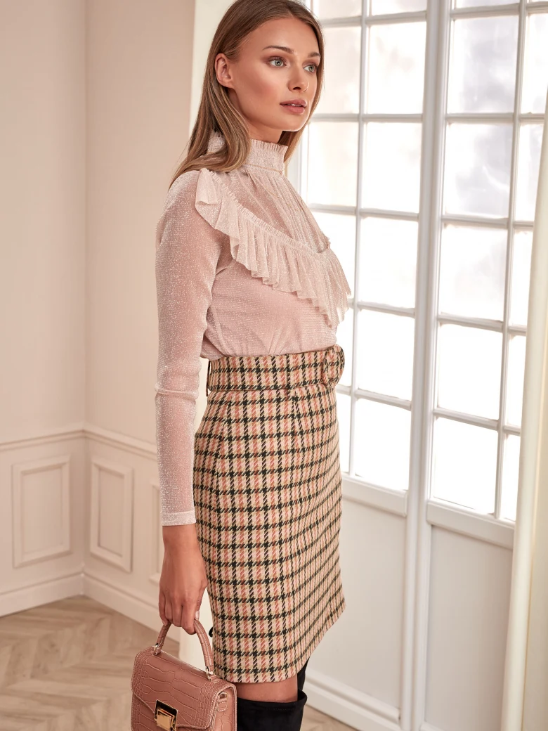 POWDER BLOUSE WITH RUFFLES