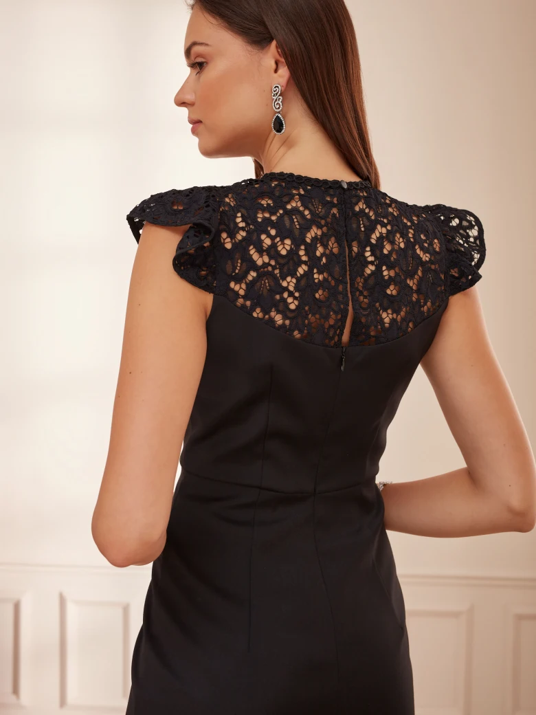 BLACK DRESS WITH LACE