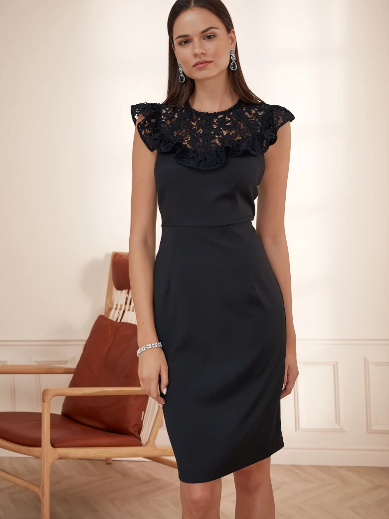 BLACK DRESS WITH LACE