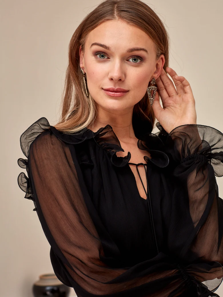 DRESS WITH RUFFLES