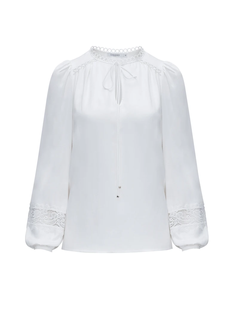 WHITE BLOUSE WITH LACE
