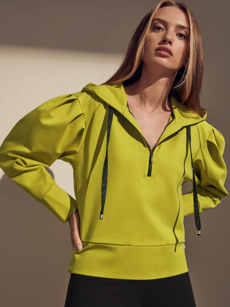 Hoodie in lime green