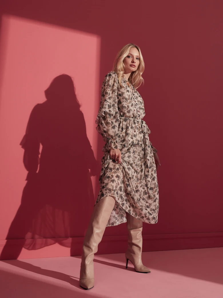 PATTERNED MAXI DRESS