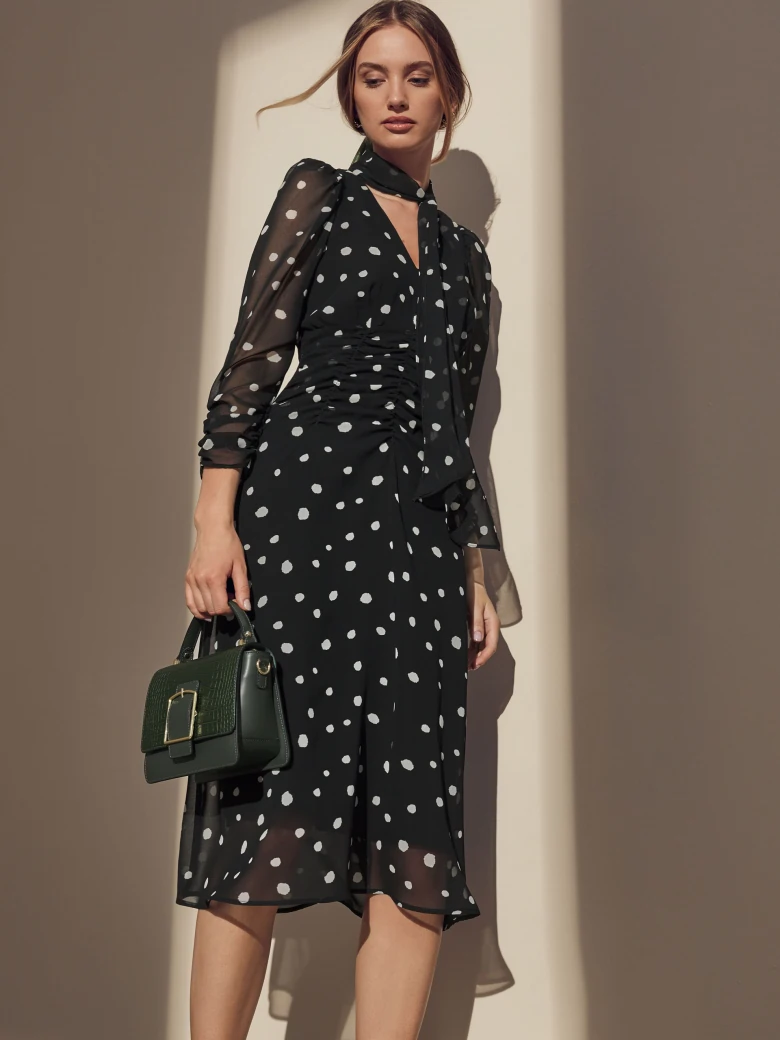 BLACK DRESS WITH FONTAZ
